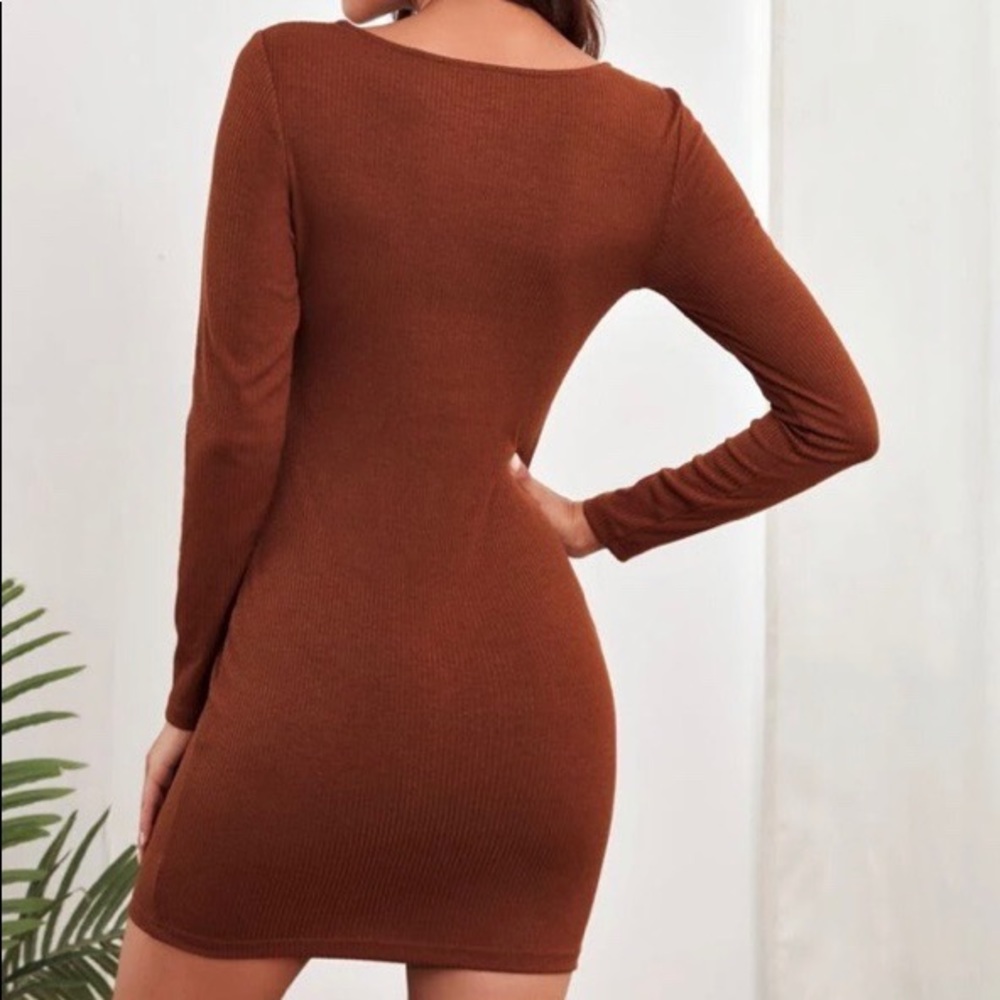 Zip Rib-knit Dress - Picture 3 of 4